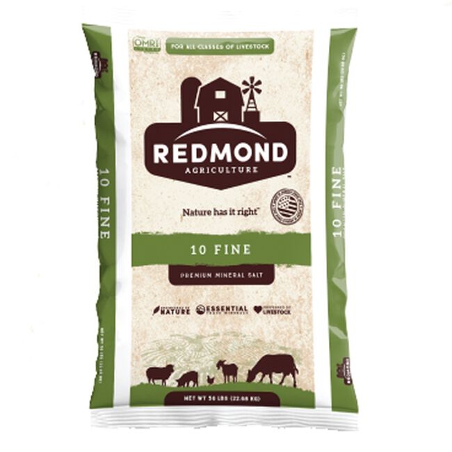 Redmond Agriculture #10 Fine Premium Mineral Salt 50 lb Bag image number null