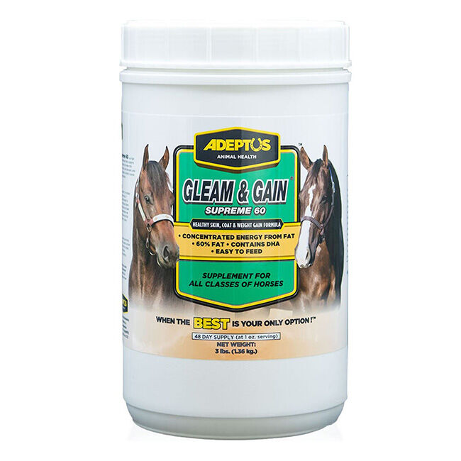 Adeptus Gleam & Gain Supreme 60 - Healthy Skin, Coat & Weight Gain Formula image number null