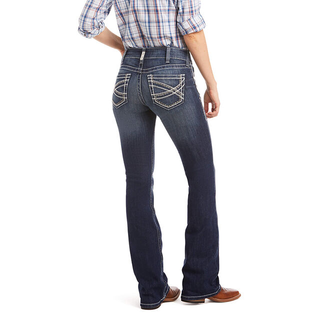 Ariat Women's R.E.A.L Mid Rise Stretch Entwined Boot Cut Jean image number null