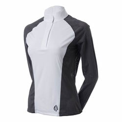 Equinavia Women's Sara Perforated Long Sleeve Show Shirt - Grey