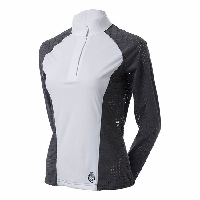 Equinavia Women's Sara Perforated Long Sleeve Show Shirt - Grey image number null