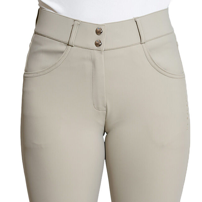 KL Select Women's Gabrielle Knee Patch Breech - Beige image number null