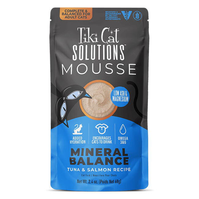 Tiki Cat Solutions Mousse Cat Food - Mineral Balance Recipe with Tuna & Salmon - 2.4 oz image number null