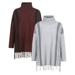 EQL by Kerrits Women's Turtleneck Poncho Sweater