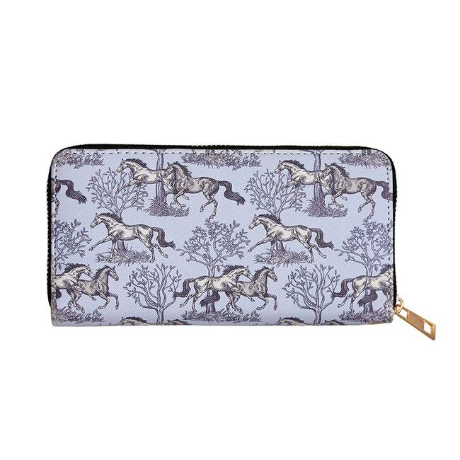 AWST Lila Blue Horse Toile Wallet image number null