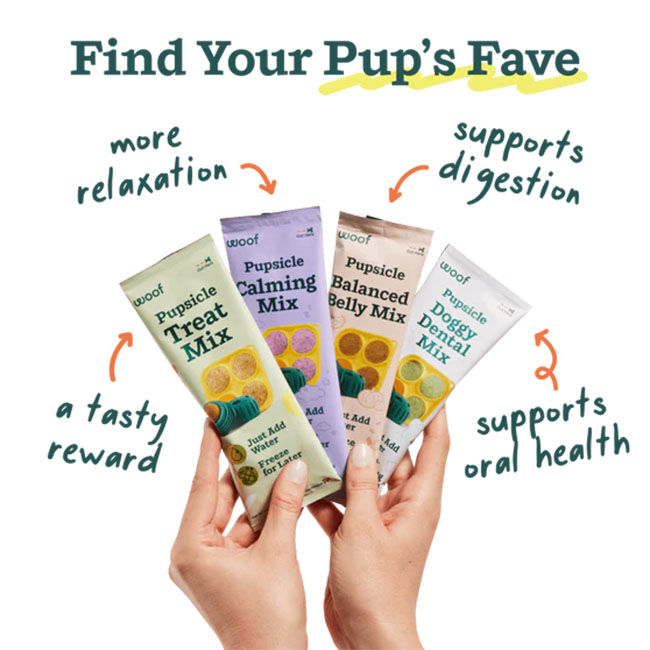 Woof Pupsicle Treat Mix - Sample Pack - 4 Flavors - 5.5 oz image number null