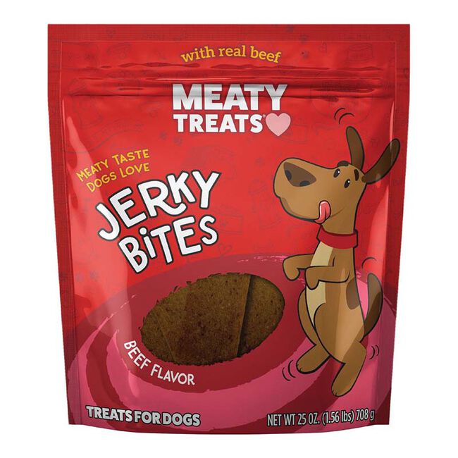 Meaty Treats Jerky Bites Soft & Chewy Dog Treats - Beef Flavor image number null