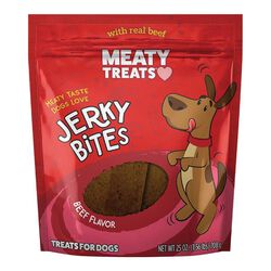 Meaty Treats Jerky Bites Soft & Chewy Dog Treats - Beef Flavor