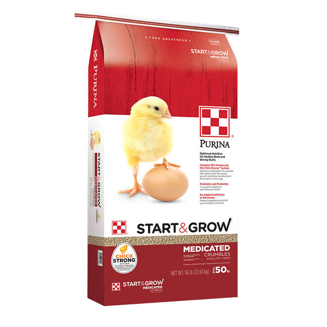 Purina Mills Start & Grow Medicated Chick Feed image number null