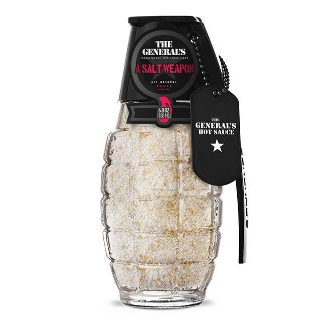 The General's Hot Sauce A Salt Weapon - Habanero-Infused Sea Salt - 6 oz image number null