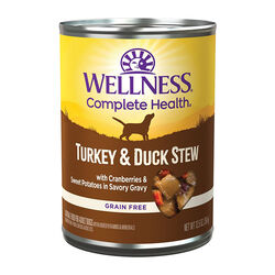 Wellness Complete Health Stew Dog Food - Turkey & Duck with Barley & Carrots in Savory Gravy - 12.5 oz