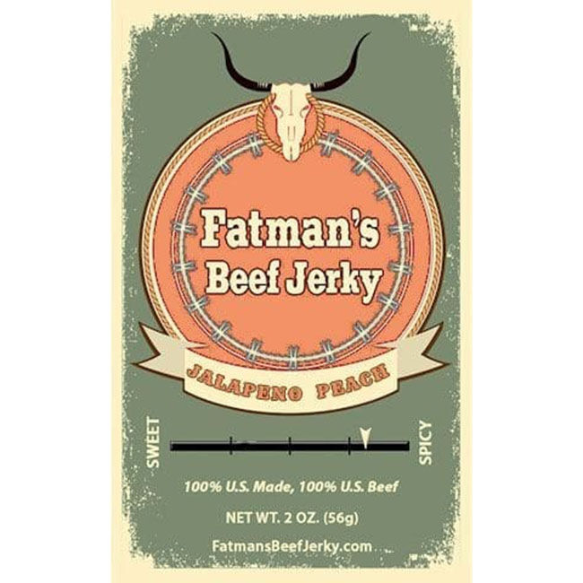 Fatman's Beef Jerky - Jalapeno Peach - 2 oz image number null