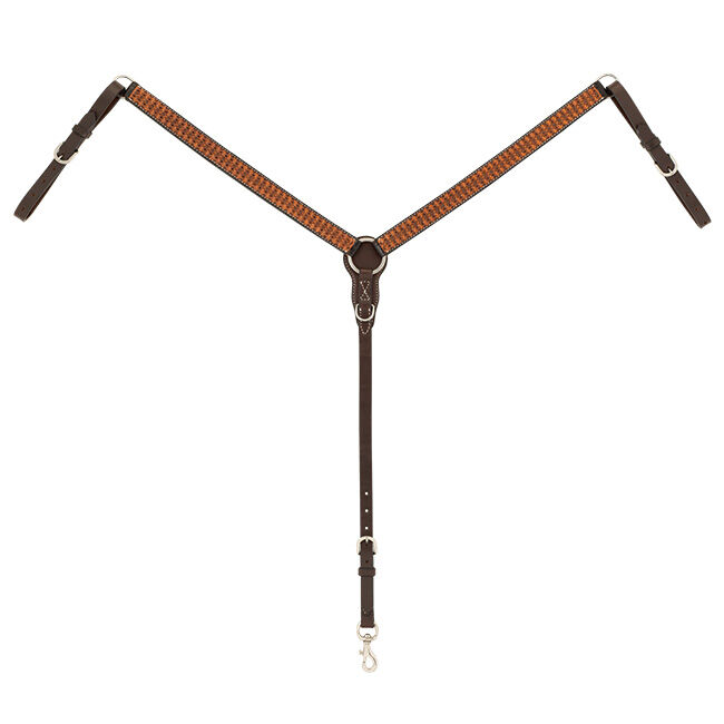 Weaver Equine Floret Tooled Straight Breast Collar image number null