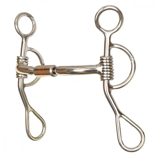 Reinsman Diamond R Argentine Forward Set Bit with Copper Inlaid Roller image number null