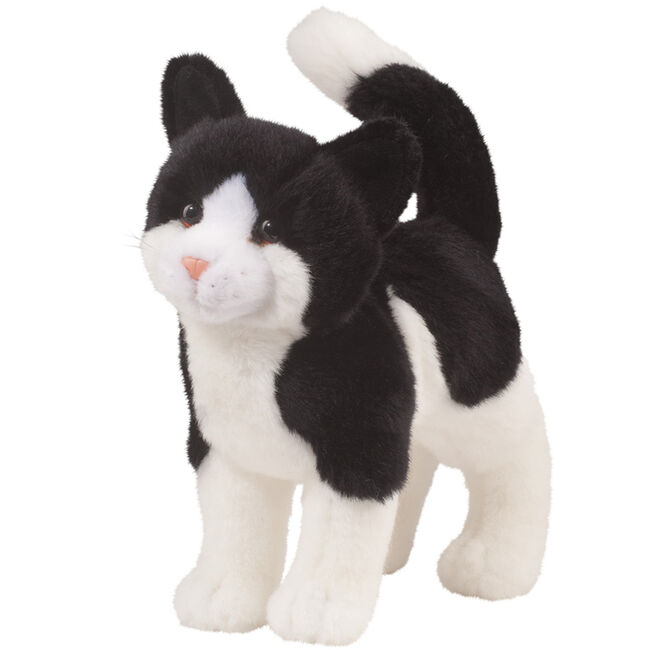 Douglas Scooter Black and White Cat Plush Toy image number null