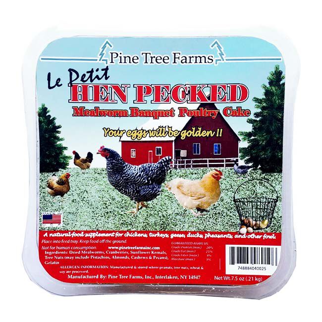 Pine Tree Farms Hen Pecked Poultry Cake - Le Petit Mealworm Banquet - 7.5 oz image number null