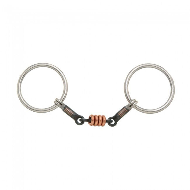 Tough1 Kelly Silver Star 3-Piece Ring Snaffle Bit image number null
