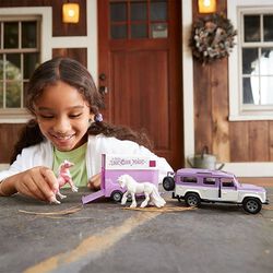 Breyer Unicorn Magic Land Rover & Tag-A-Long Trailer
