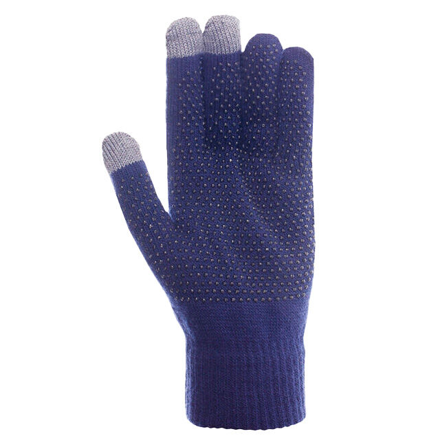 Horze Kids' Perri Touch-Screen Magic Gloves - Dark Blue image number null