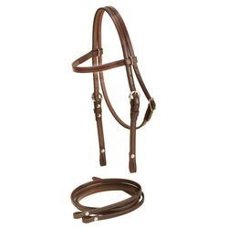 Tory Leather Pony Browband Headstall and Reins