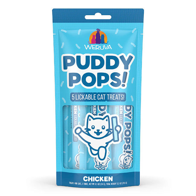 Weruva Puddy Pops Lickable Cat Treats - Chicken - 5-Pack image number null
