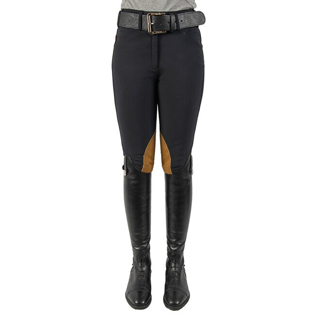 Tailored Sportsman Women's TechLight Clarino Knee Patch Boot Breech - Black image number null