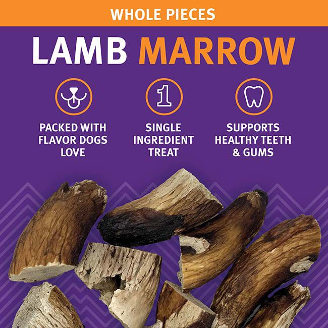 Icelandic+ Lamb Marrow Whole Pieces Dog Treats - 4 oz image number null