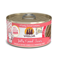 Weruva Cat Pat&eacute; - Jolly Good Fares - Chicken & Salmon Dinner in a Hydrating Pur&eacute;e - 3 oz