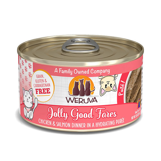 Weruva Cat Paté - Jolly Good Fares - Chicken & Salmon Dinner in a Hydrating Purée - 3 oz image number null