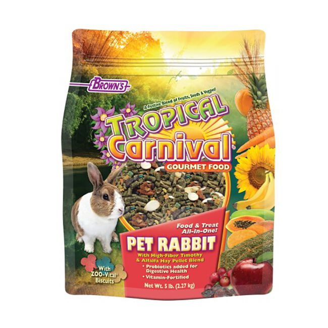Brown's Tropical Carnival Natural Pet Rabbit Fortified Daily Diet  image number null