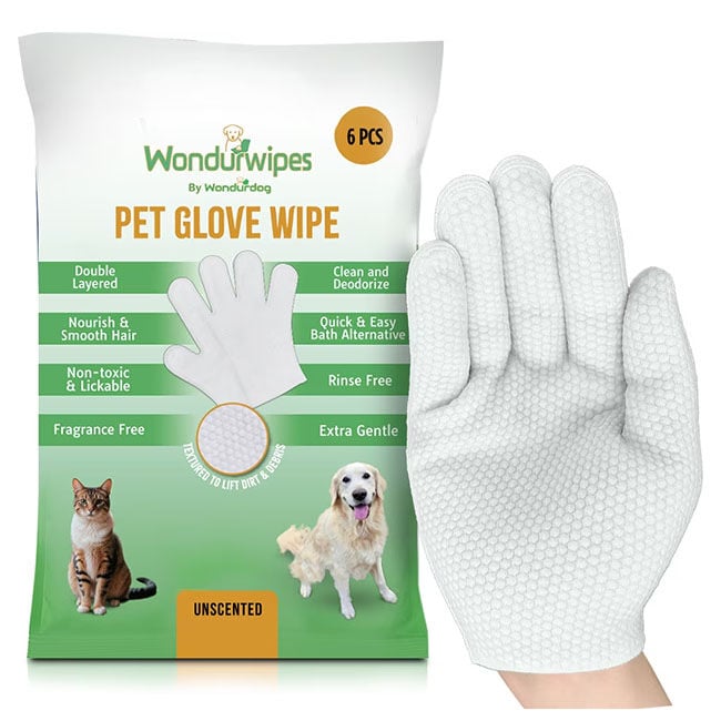 Wondurdog Wondurwipes - Deodorizing Dog & Cat Wipes - 6-Count image number null