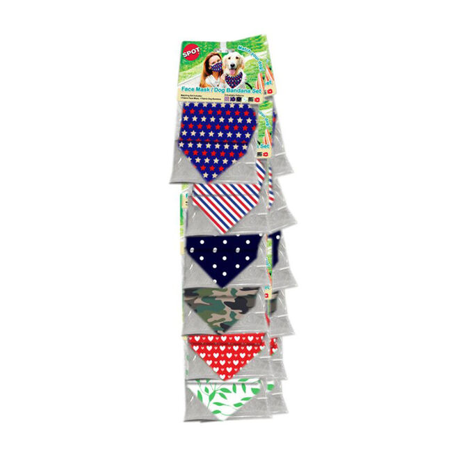 Spot Matching Face Mask & Dog Bandana Set - Assorted Colors - Closeout image number null