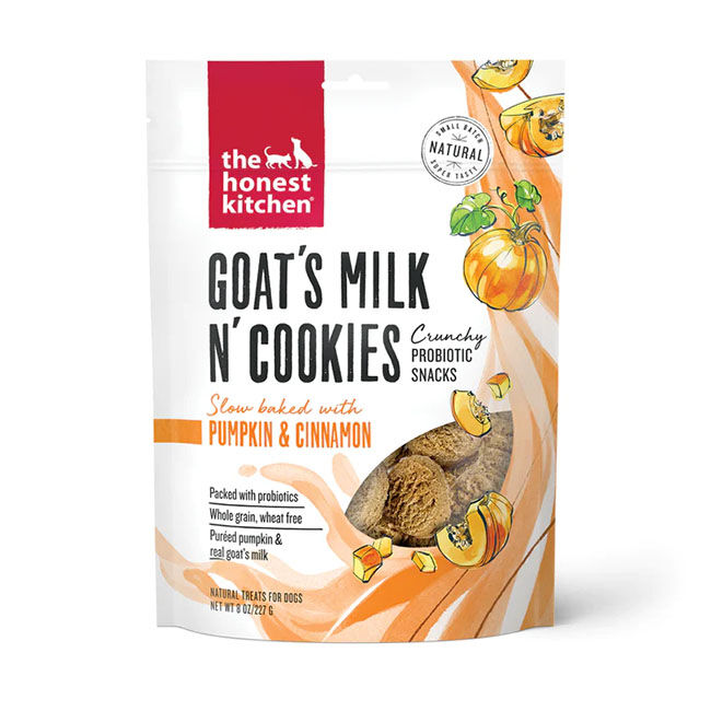 The Honest Kitchen Goat's Milk N' Cookies Probiotic Dog Treats - Pumpkin & Cinnamon image number null