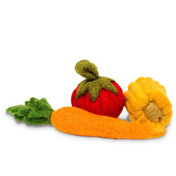Dharma Dog Karma Cat Toys - Vegetables - 3-Pack
