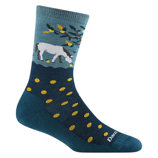 Darn Tough Women's Wild Life Crew Lightweight Lifestyle Sock - Dark Teal image number null