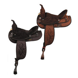 Big Horn Synthetic Suede Semi-Quarter Horse Western Saddle