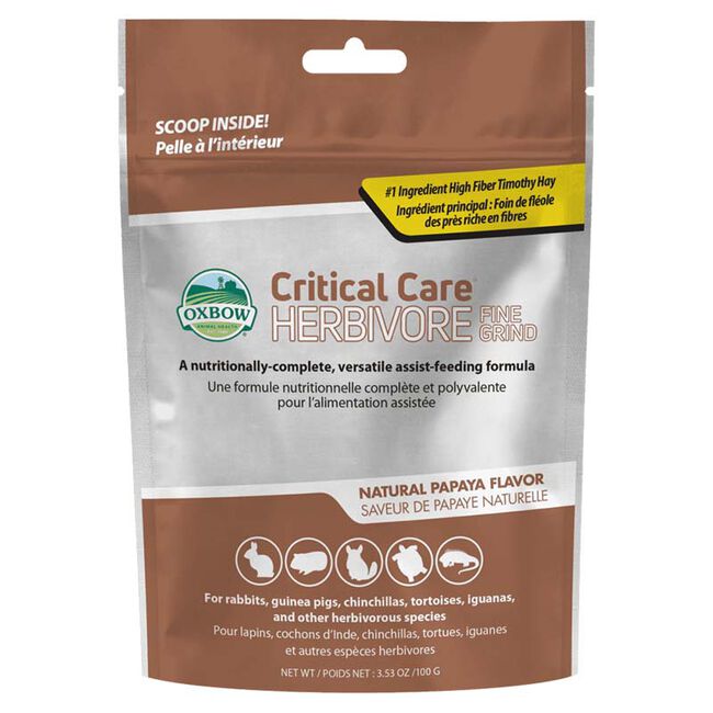 Oxbow Animal Health Critical Care Herbivore - Fine Grind - Natural Papaya Flavor image number null