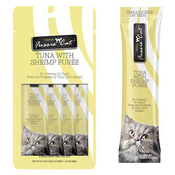 Fussie Cat Puree Tuna with Shrimp - 4 Count