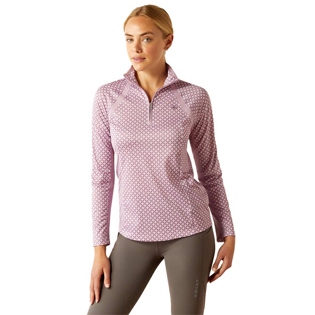 Ariat Women's Sunstopper 3.0 1/4 Zip Baselayer - Lavender Mist Tile image number null