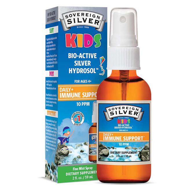 Sovereign Silver KIDS Bio-Active Silver Hydrosol - Daily+ Immune Support - Fine Mist Spray image number null