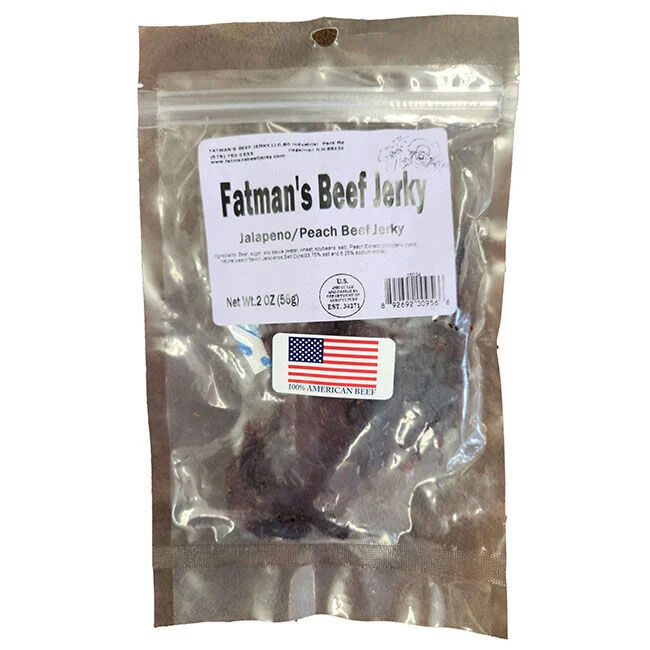 Fatman's Beef Jerky - Jalapeno Peach - 2 oz image number null