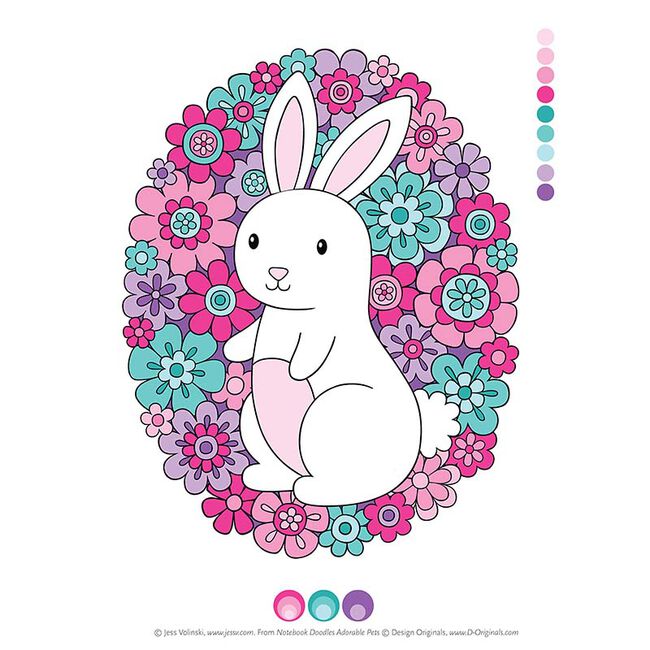 Notebook Doodles Adorable Pets: Coloring & Activity Book with 32 Dazzling Designs image number null