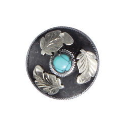 Professional's Choice Turquoise Feather Concho