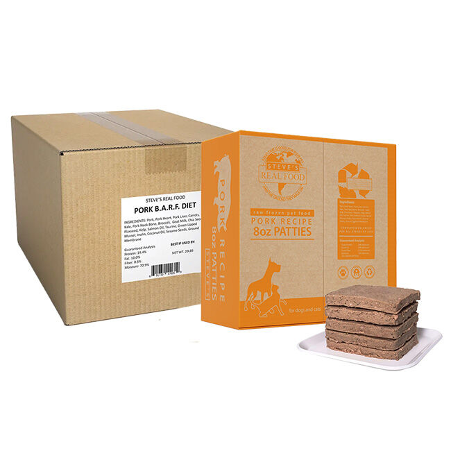 Steve's Raw Frozen Pork Recipe Dog & Cat Food - Patties image number null