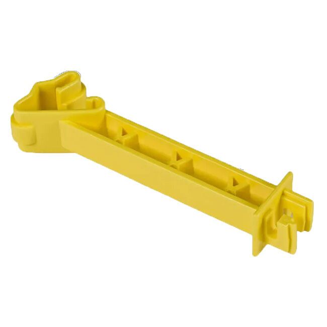 Zareba Reverse T-Post 5" Extended Insulator - Yellow - 25-Pack image number null