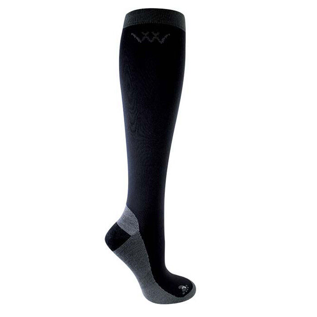 Woof Wear Competition Riding Socks - 2 Pairs - Black/Gray image number null