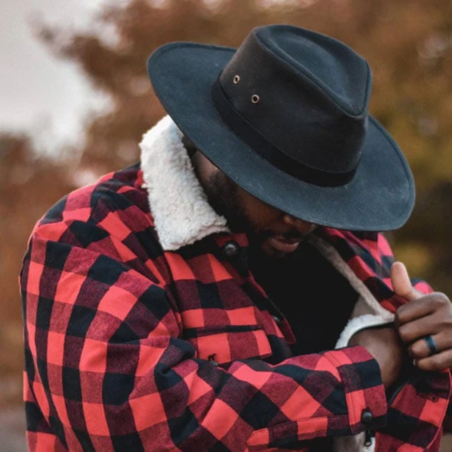 Outback Trading Co. Kodiak Oilskin Hat - Black image number null