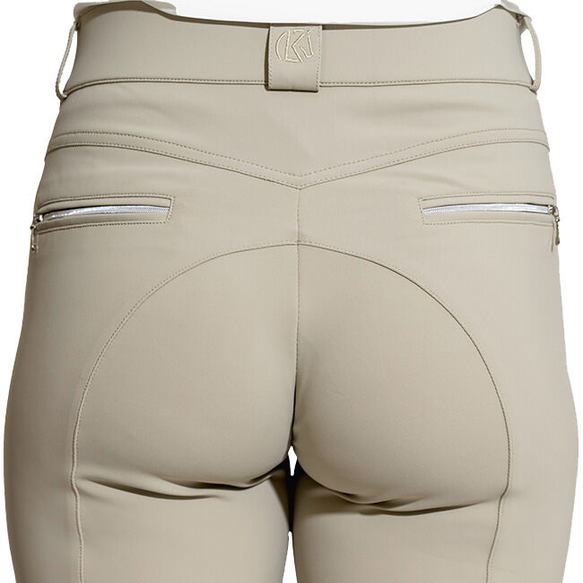 KL Select Women's Gabrielle Knee Patch Breech - Beige image number null