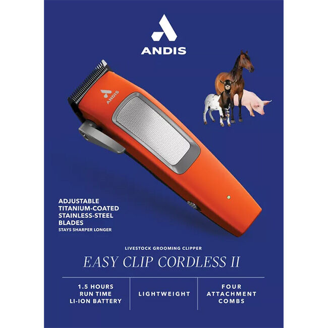 Andis Easy Clip Cordless II Adjustable Clipper - Orange image number null