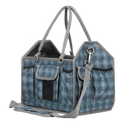 Equinavia Darby Large Collapsible Grooming Tote - Dark Gray/Light Gray